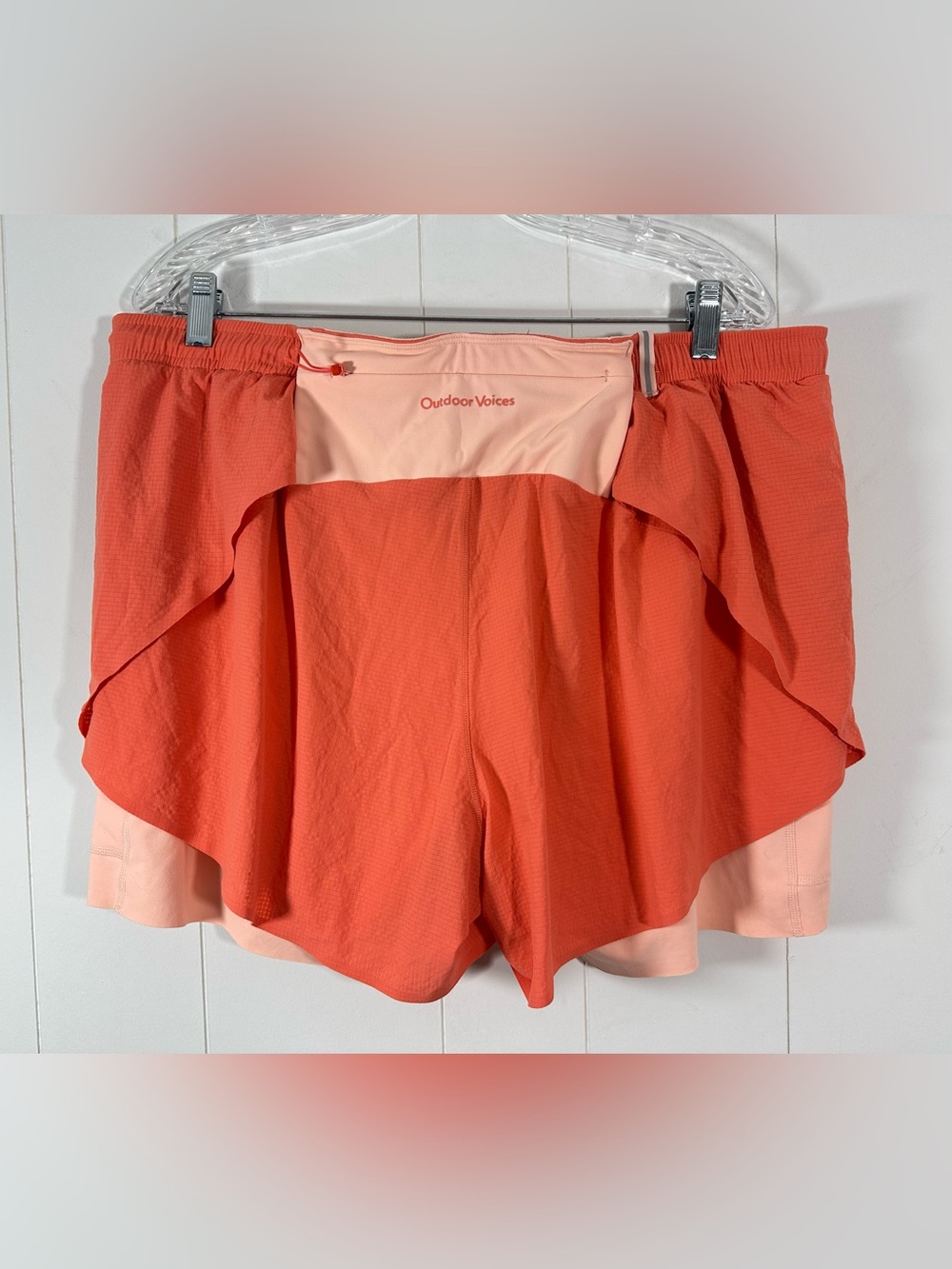 Outdoor Voices Size XXL Orange Jog Short 2-in-1 Layered Built In Liner Athletic - Picture 6 of 14